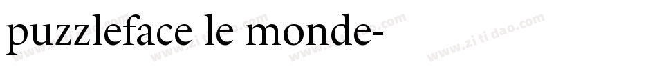 puzzleface le monde字体转换